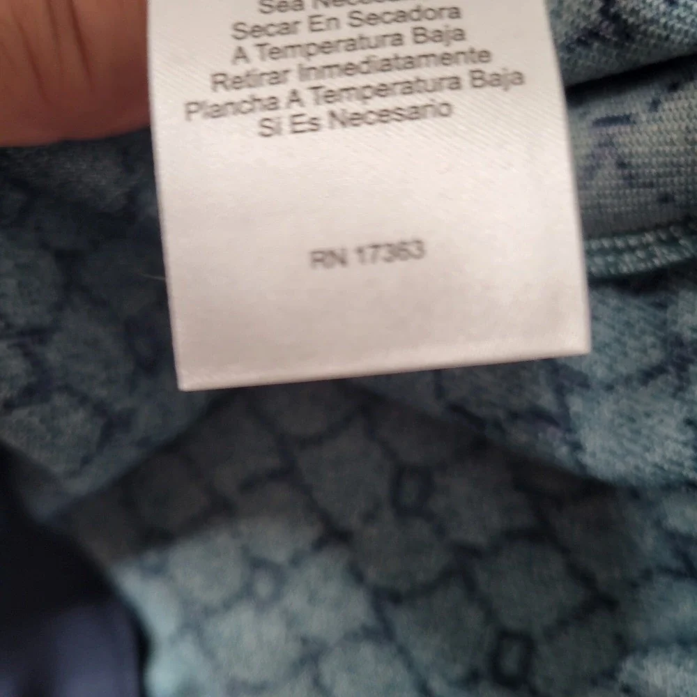 DKNY Womens Teal Logo Print Henley Top and Wide Leg Pajama Set XL New Lounge - Picture 14 of 16